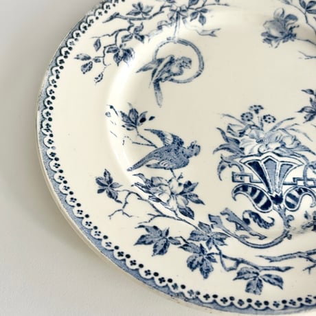 クレイユモントロー Creil et Montereau Perruche インコ プレート 平皿　デザート