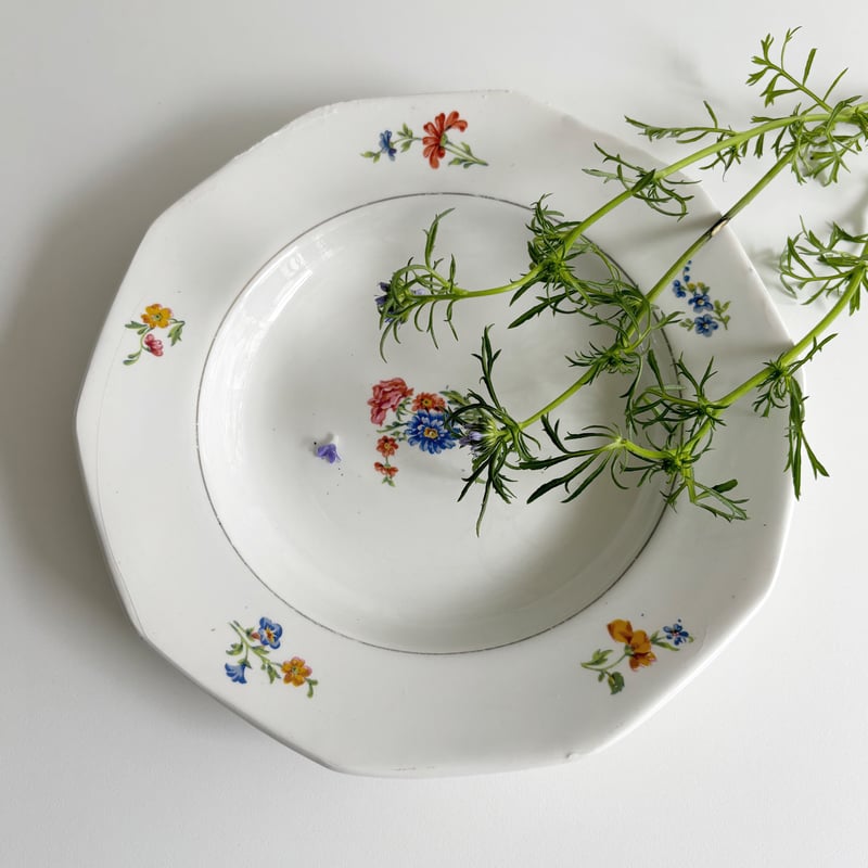 サンタマン St-Amand Céranord 小花のプレート | Gui antique