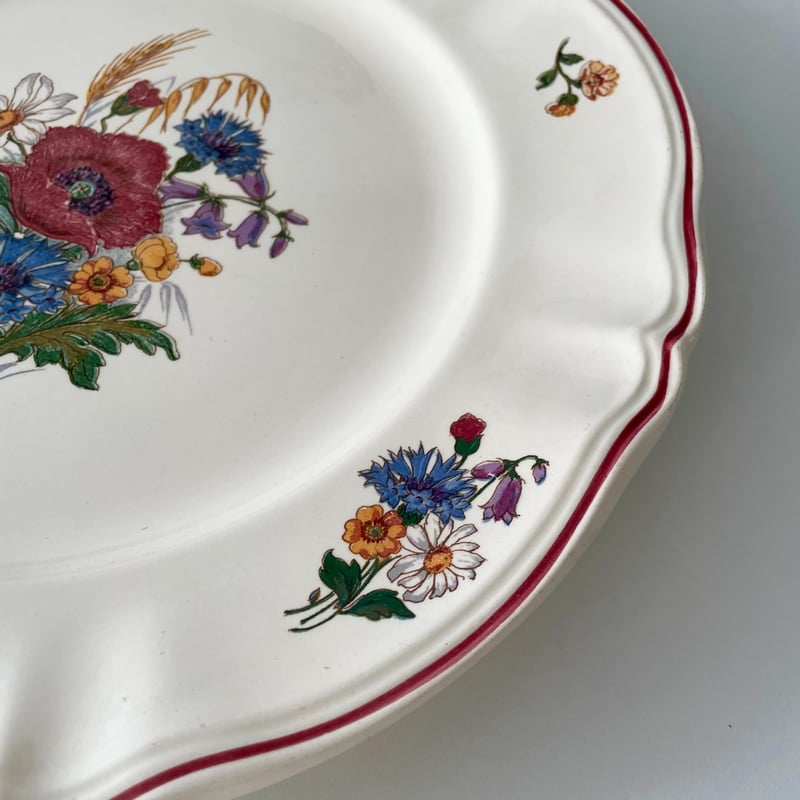 サルグミンヌ Sarreguemines AGRESTE big plate 野花のプレート