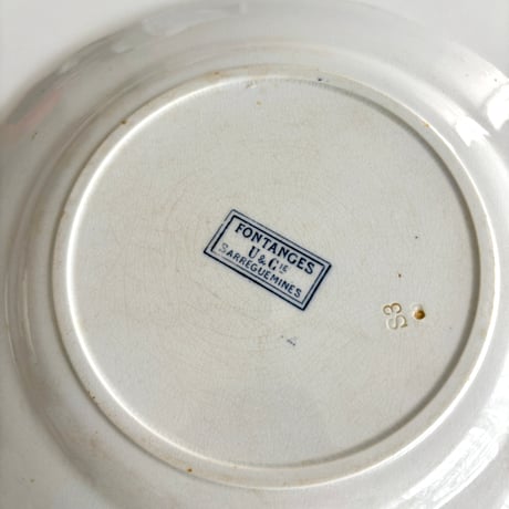サルグミンヌ U&C Sarreguemines FONTANGES dinner plate C