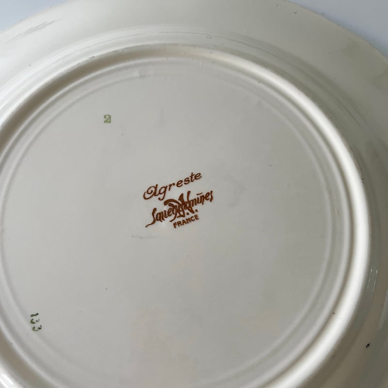 サルグミンヌ Sarreguemines AGRESTE big plate 野花のプレート