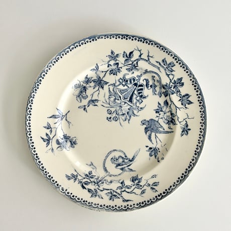 クレイユモントロー Creil et Montereau Perruche インコ プレート 平皿　デザート