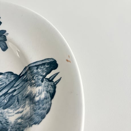 ロンウィ Longwy assiette oiseau bleu dinner plate