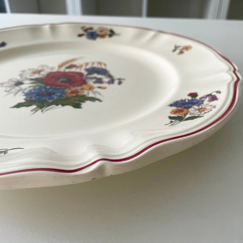 サルグミンヌ Sarreguemines AGRESTE big plate 野花のプレート