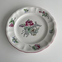 リュネヴィル Luneville ストラスブール 薔薇のブーケの平皿