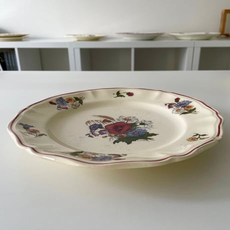 サルグミンヌ Sarreguemines AGRESTE dinner plate B 野花のプレート
