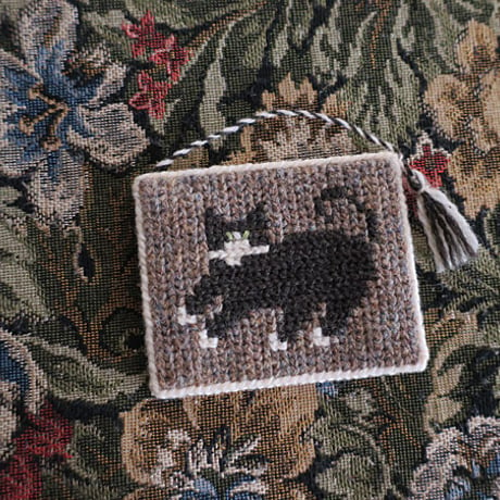 (受注生産) Tvistsom - Embroidery Kit・Mini Tapestry [ Cat ] - Wool Thread (EK-001)