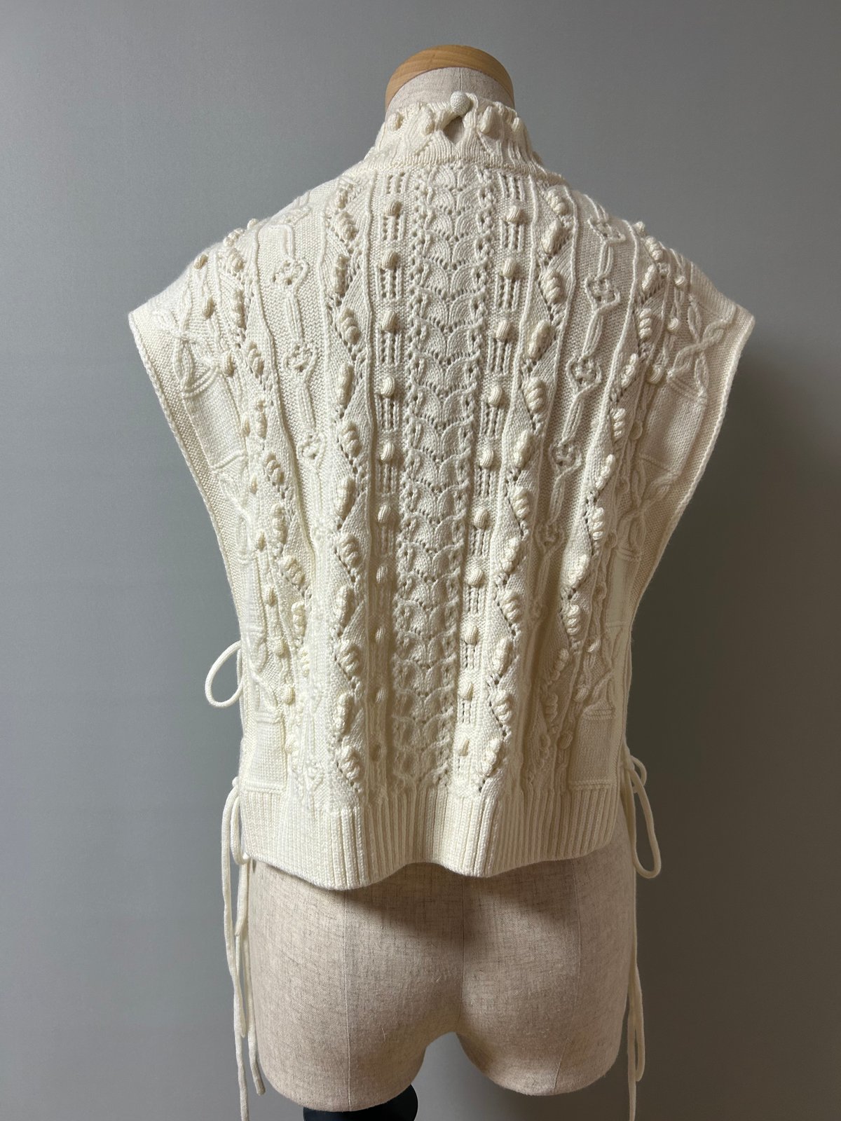 【kochan】新品Mame Kurogouchi シアーニットトップス Nature Pattern Sheer Knitted Crew Neck Top-ネーチャー