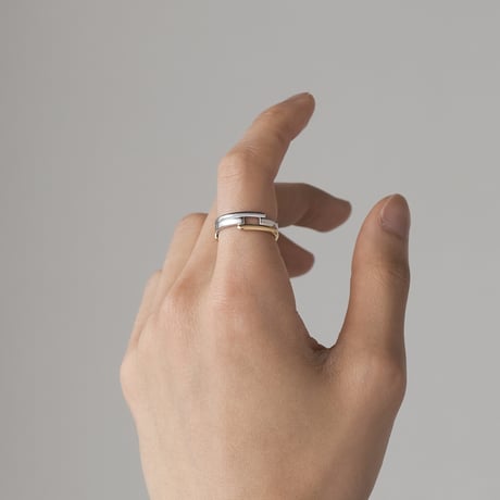 "IKUE" 03 Ring【Gold×Silver】