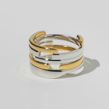 "IKUE" 03 Ring【Gold×Silver】