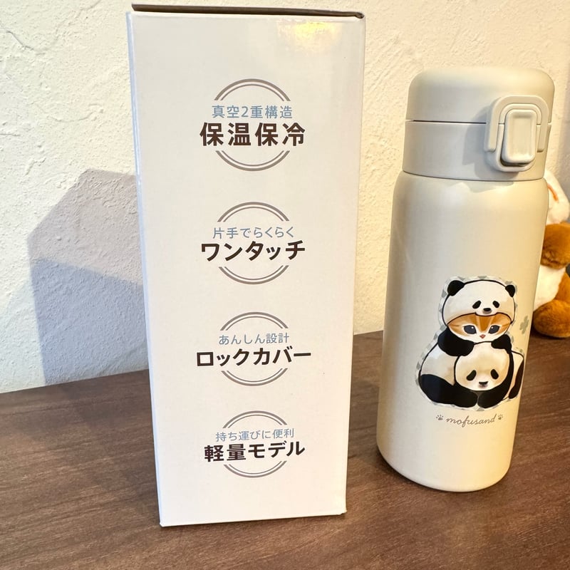 モフサンド パンダにゃんステンレスワンプッシュボトル 350ml | ぱんだ