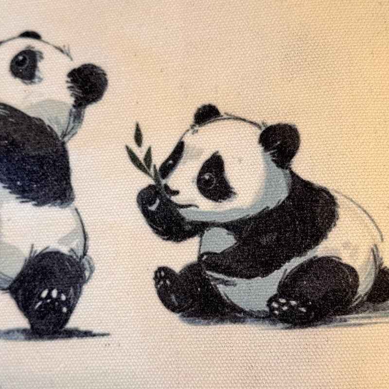 三つ子パンダトート | ぱんだ珈琲店 通販部