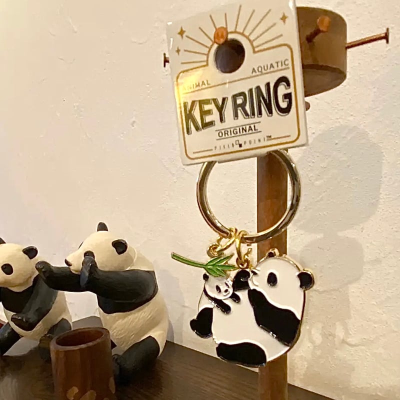 ワールド商事】パンダ親子キーリング | ぱんだ珈琲店 通販部