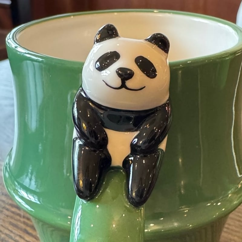 竹パンダマグ 「のんびり」と「落ちる〜」 | ぱんだ珈琲店 通販部