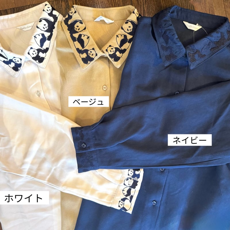 襟元刺繍ブラウス | ぱんだ珈琲店 通販部