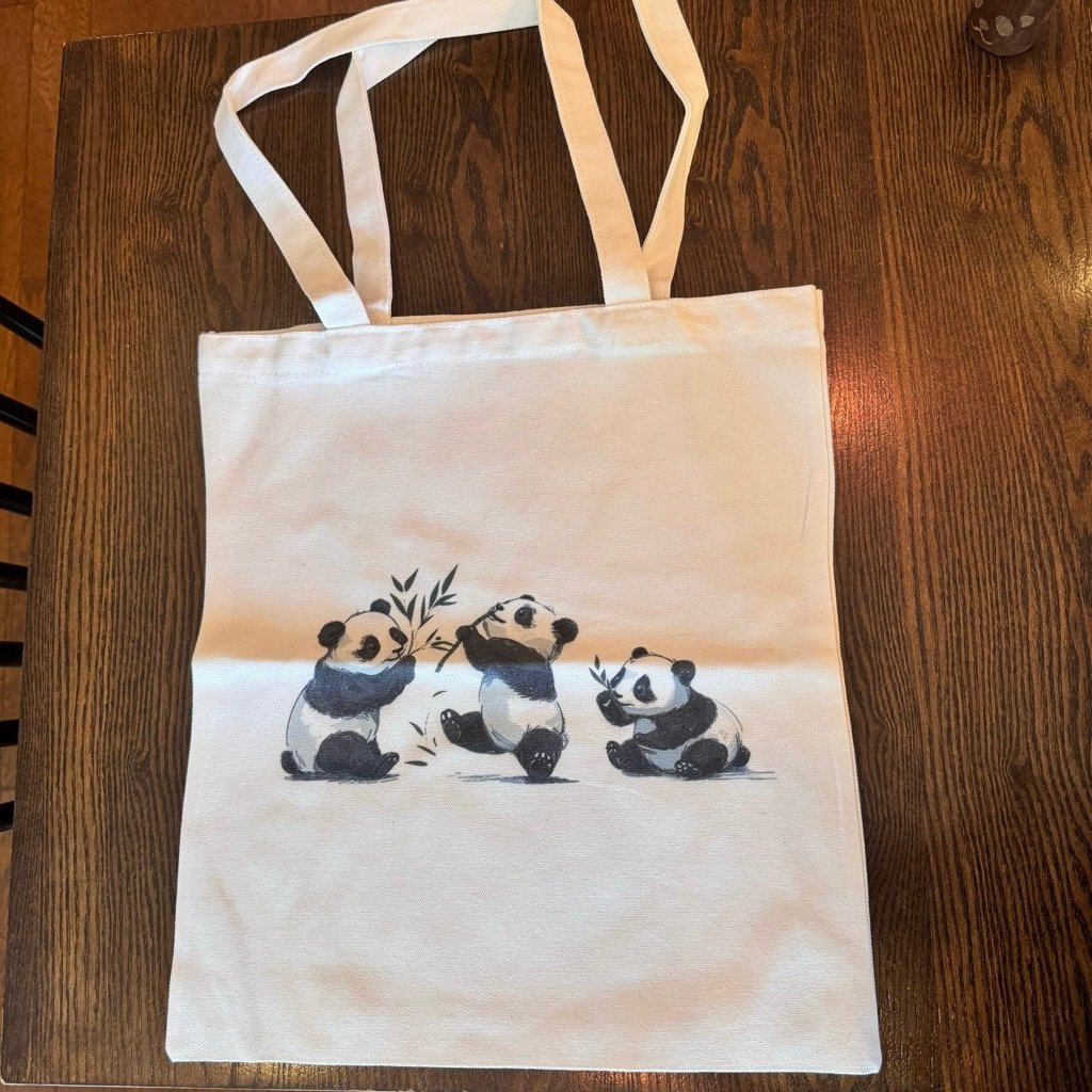 三つ子パンダトート | ぱんだ珈琲店 通販部