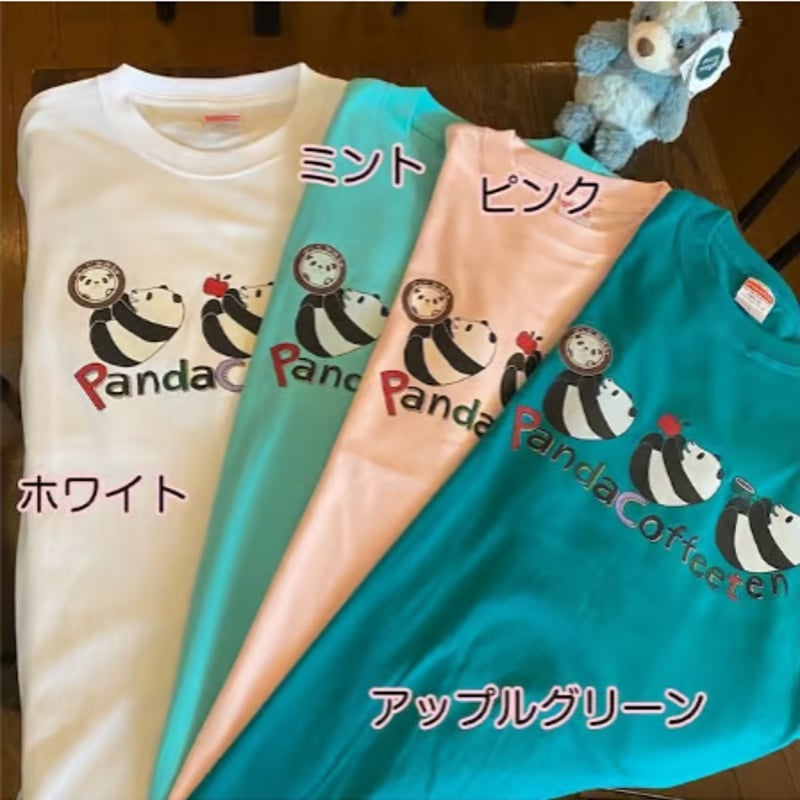 オリジナルTシャツ 3頭パンダ | ぱんだ珈琲店 通販部