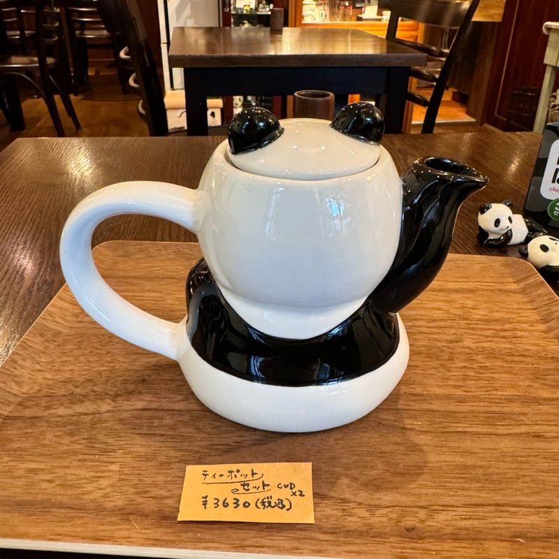 パンダ親子のティーポット&2Pカップセット | ぱんだ珈琲店 通販部