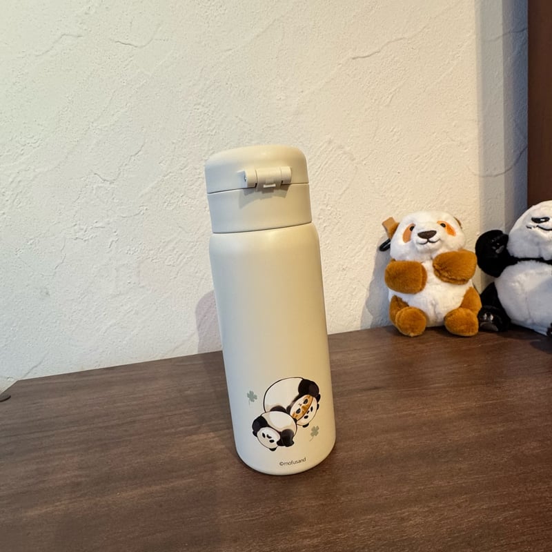 モフサンド パンダにゃんステンレスワンプッシュボトル 350ml | ぱんだ