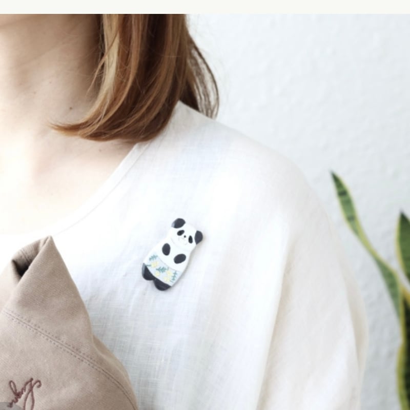 パンダブローチ | ぱんだ珈琲店 通販部