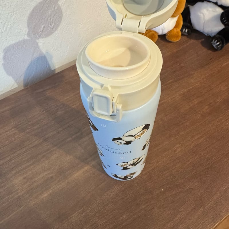 モフサンド パンダにゃんステンレスワンプッシュボトル 480ml | ぱんだ