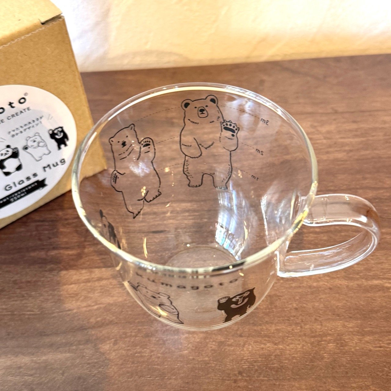 magma glass uco 近々オークション形式にて販売予定です。 すなやますなこ】 さんデザインkumagoto 耐熱グラスマグ | ぱんだ珈琲