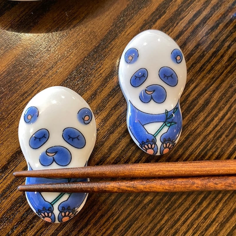 九谷焼 青郊窯】パンダ箸置き | ぱんだ珈琲店 通販部