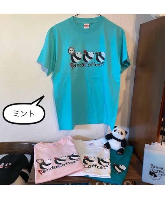 オリジナルTシャツ 3頭パンダ | ぱんだ珈琲店 通販部