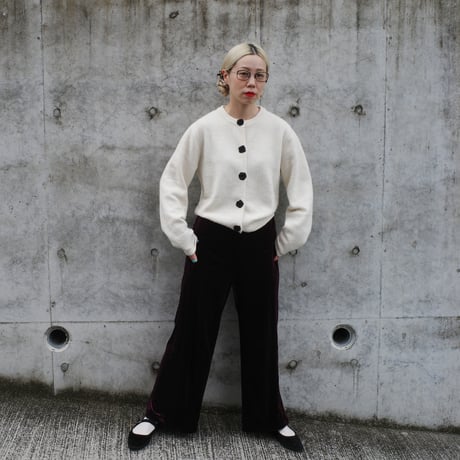 GO GO VINTAGE!  VELOUR PANTS  - garnet