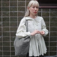 CANDY STRIPES big collar blouse - vanilla mint