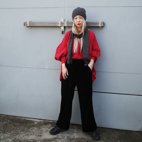 GO GO VINTAGE!  VELOUR PANTS  - onyx