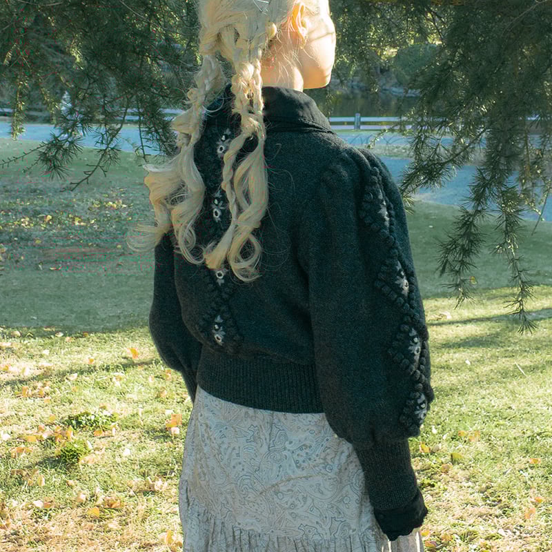 GO GO VINTAGE! BLOUSE - BLACK×BLACK | madder ma