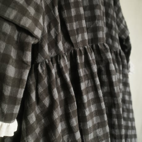 YUKI dress - windows - CHARCOAL×GRAY CHECK