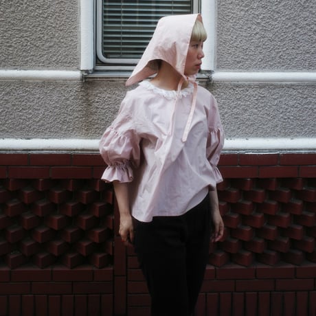 go vintage! frill short blouse -  nostalgic pink