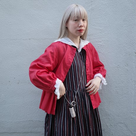 “Zephyrus” first breath  blouse jacket - red