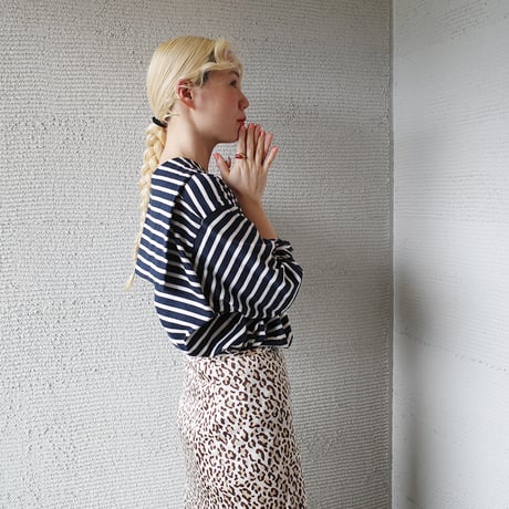 182 sailor collar border tops - calm navy