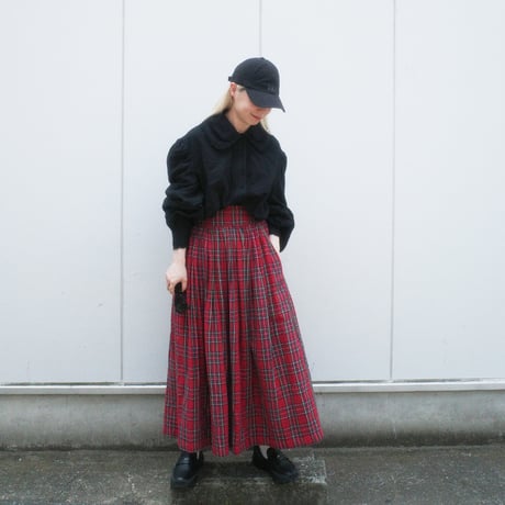 “DERA” CHECK HARVEST FESTIVAL SKIRT