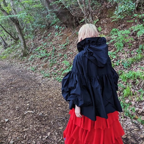 CANDY SLEEVE ANORAK - BLACK