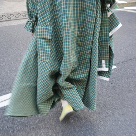 ON/OFF CHECK 182 DRESS - GREEN SMOOTHIE