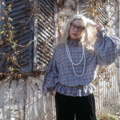 SEASON GAP LAB. check frill blouse - 01