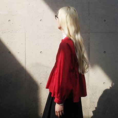 “Zephyrus” first breath  blouse jacket - red