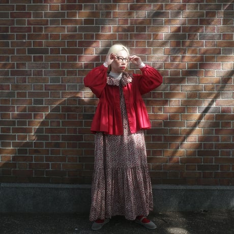 “Zephyrus” first breath  blouse jacket - red