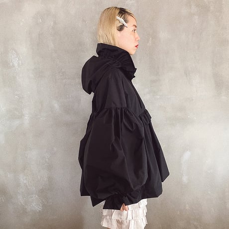 CANDY SLEEVE ANORAK - BLACK