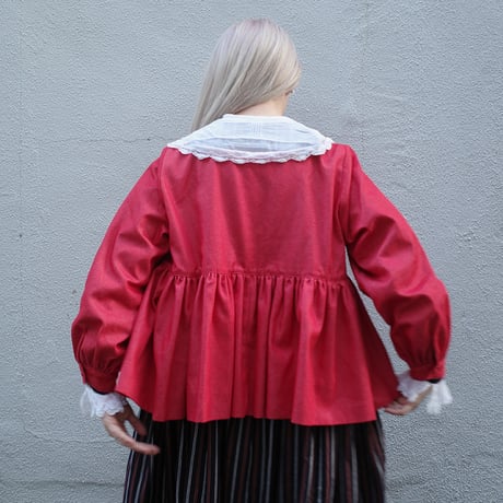 “Zephyrus” first breath  blouse jacket - red