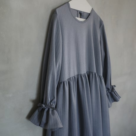 herringbone tiered dress - gray