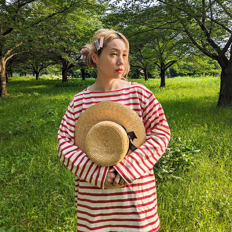grandpappy's basque shirt - red & off white