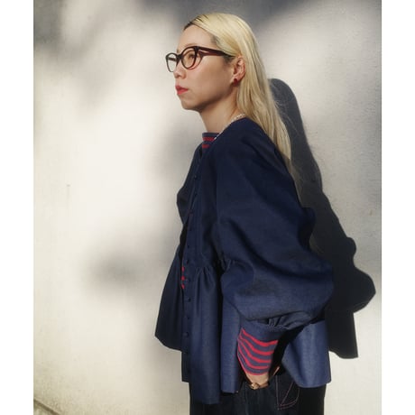 “Zephyrus” first breath  blouse jacket - navy
