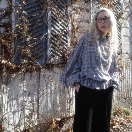SEASON GAP LAB. check frill blouse - 01