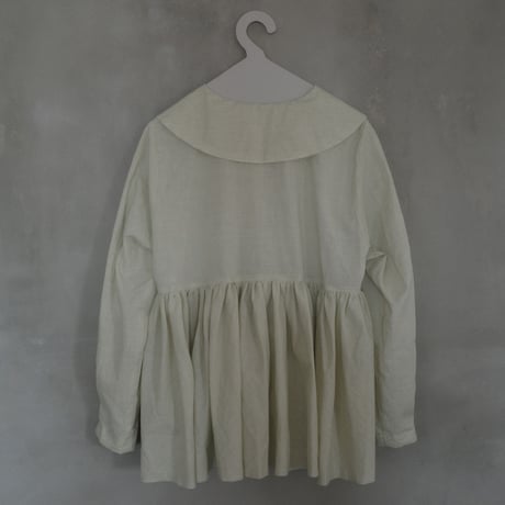CANDY STRIPES big collar blouse - vanilla mint