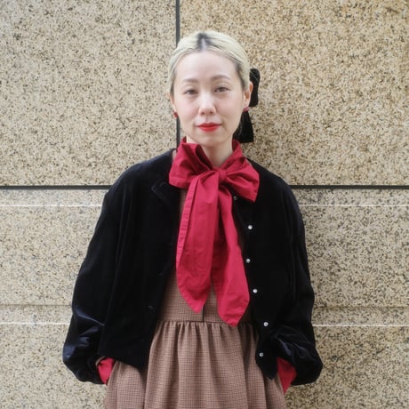 GO GO VINTAGE!  VELOUR BOLERO JACKET - onyx